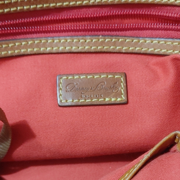 Vintage Dooney And Bourke Purple Blakely Leather-Trimmed Women's Satchel - Picture 6 of 6